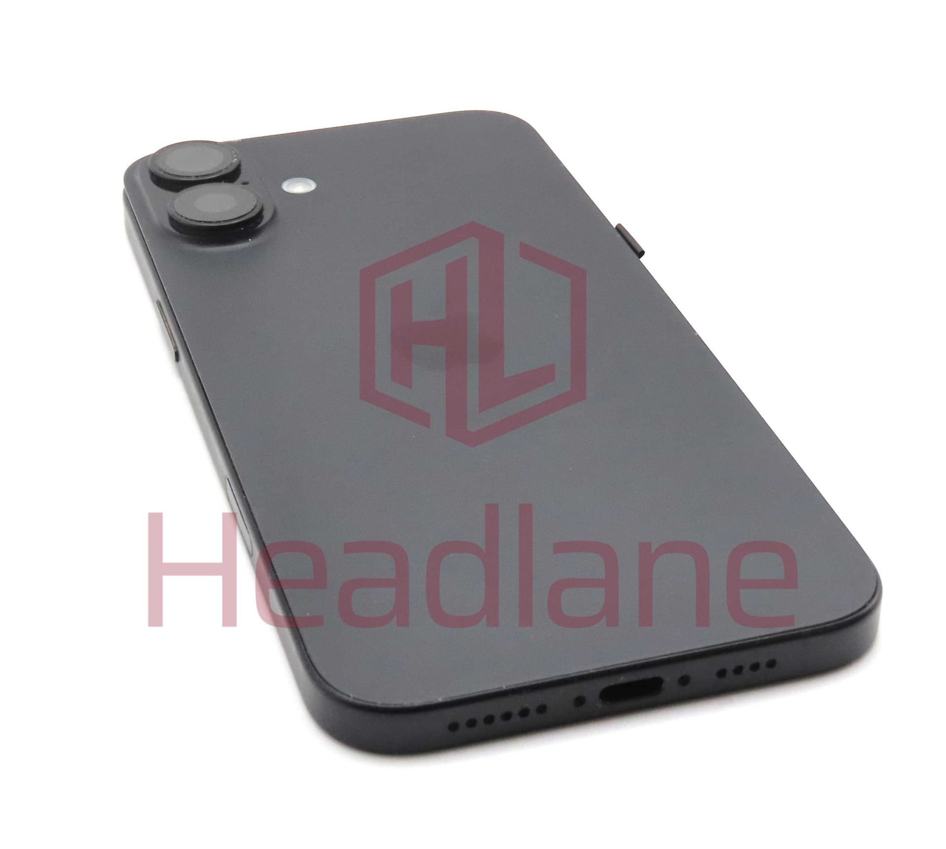 Apple iPhone 16 Plus Back / Battery Cover + Small Parts - Black (Pulled - Grade C) (No Camera) - IP16PBH-BK-C-NC