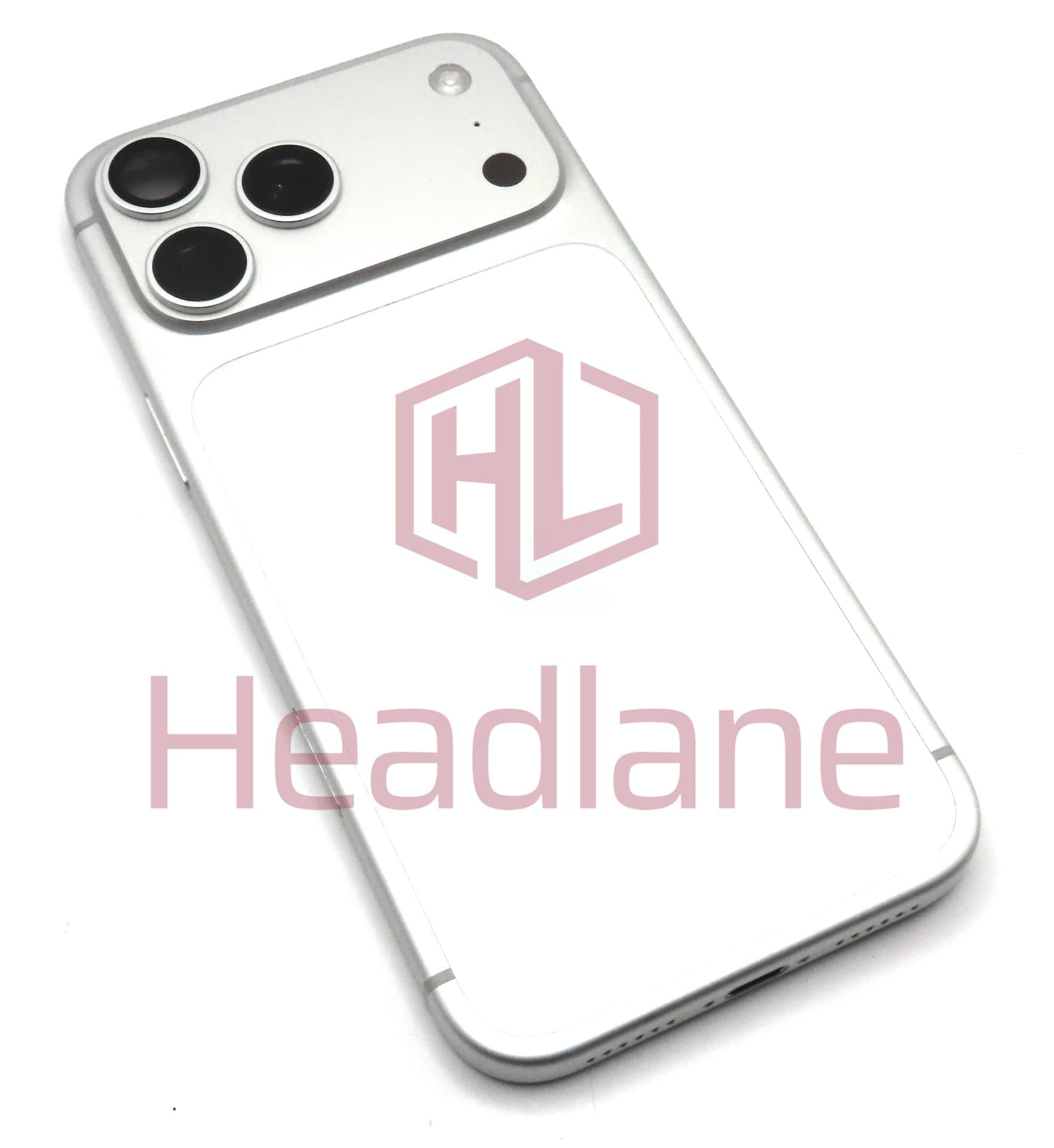 Apple iPhone 17 Pro Max Back / Battery Cover + Small Parts - Silver (Pulled - Grade C) (No Camera) - IP17PMBH-SL-A-NC