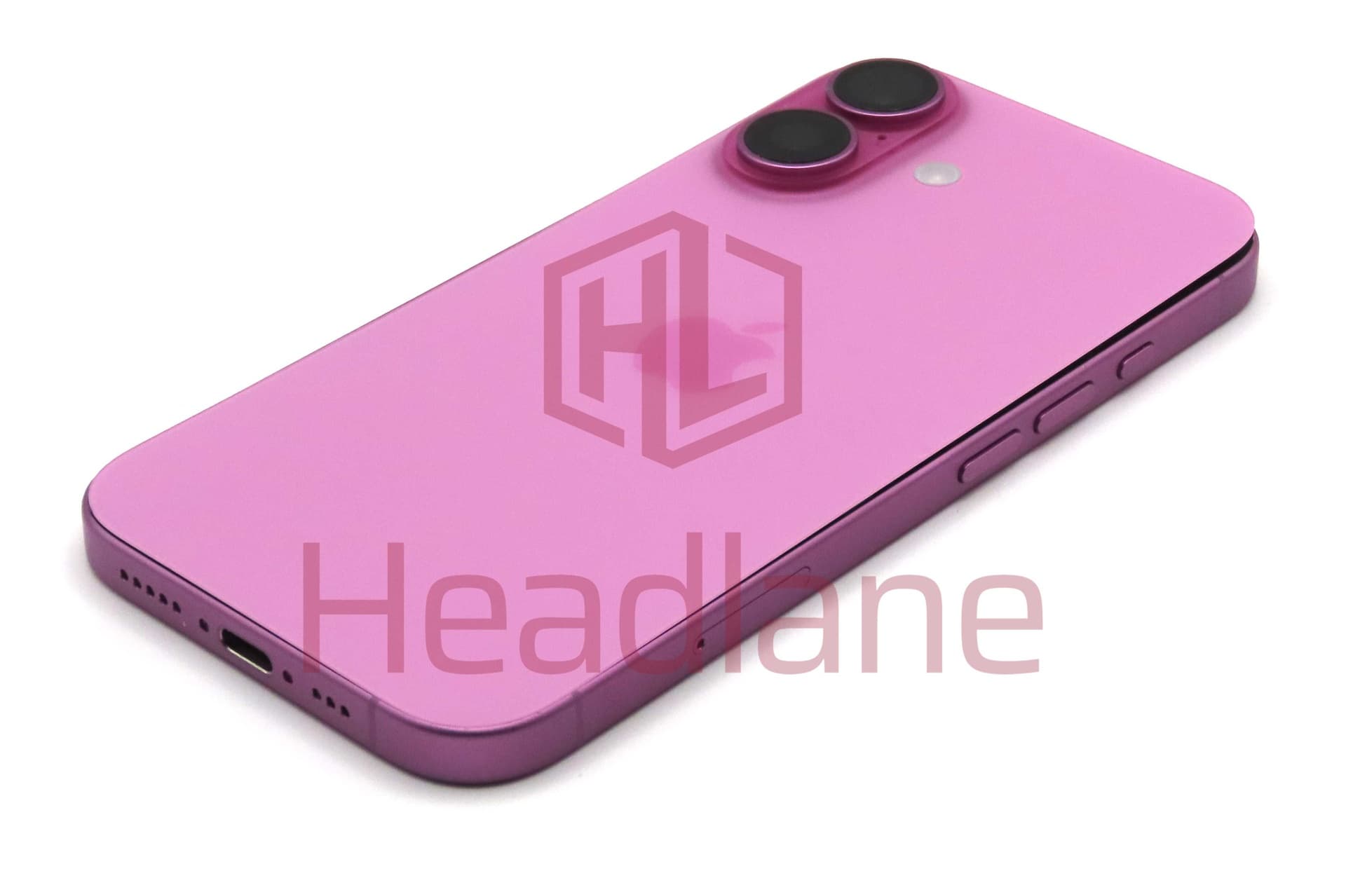 Apple iPhone 16 Back / Battery Cover + Small Parts - Pink (Pulled - Grade B) - IP16BH-PK-B