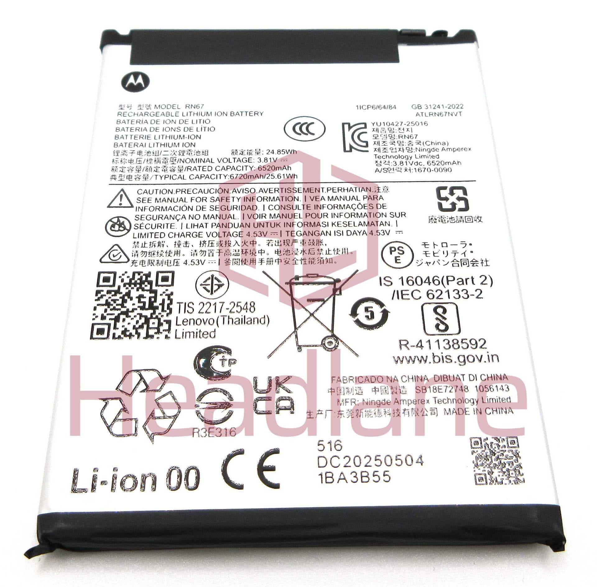 Motorola XT2527-7 moto g86 power 5G RN67 6720mAh Battery - SB18E72748