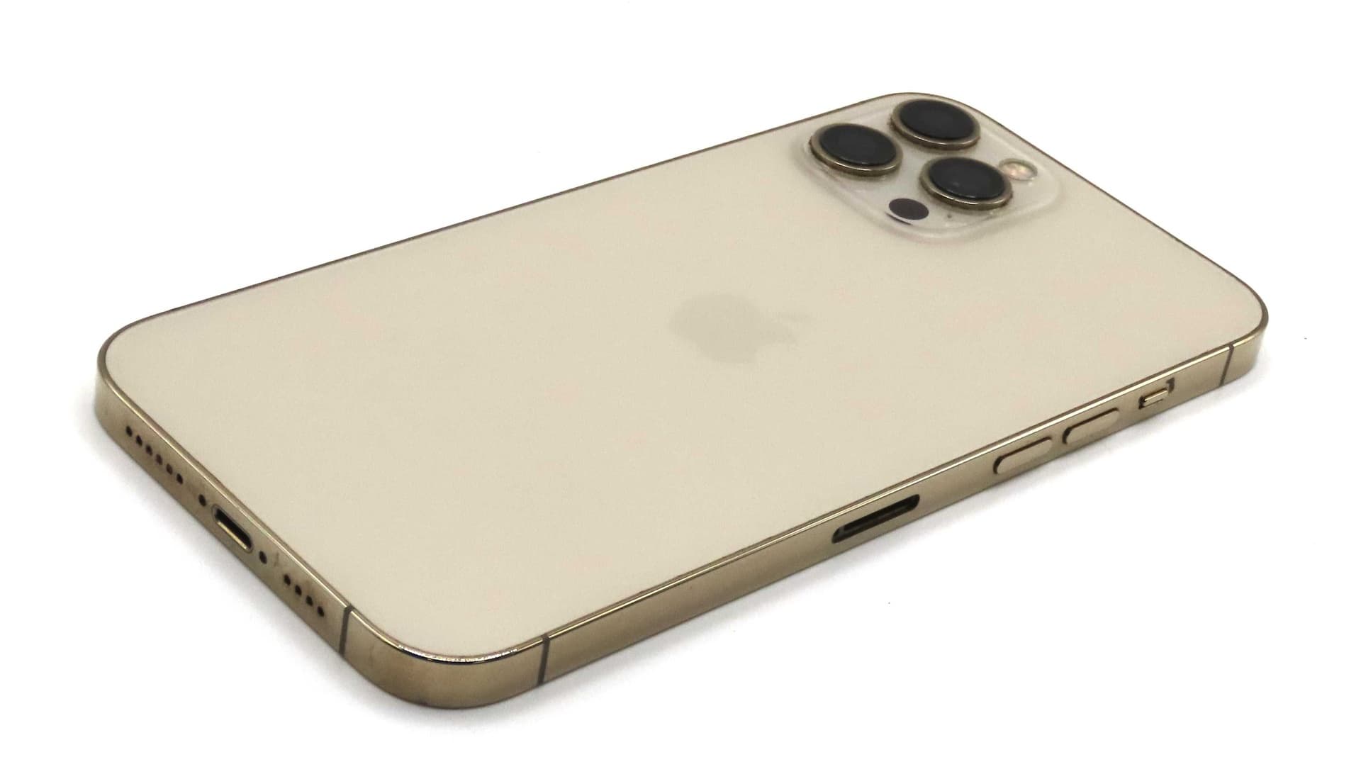 iPhone 12 Pro Max Back / Battery Cover + Small Parts - Gold (Pulled - Grade C) (No Camera) - IP12PMBH-GD-NC-C - Pulled Replacement Part