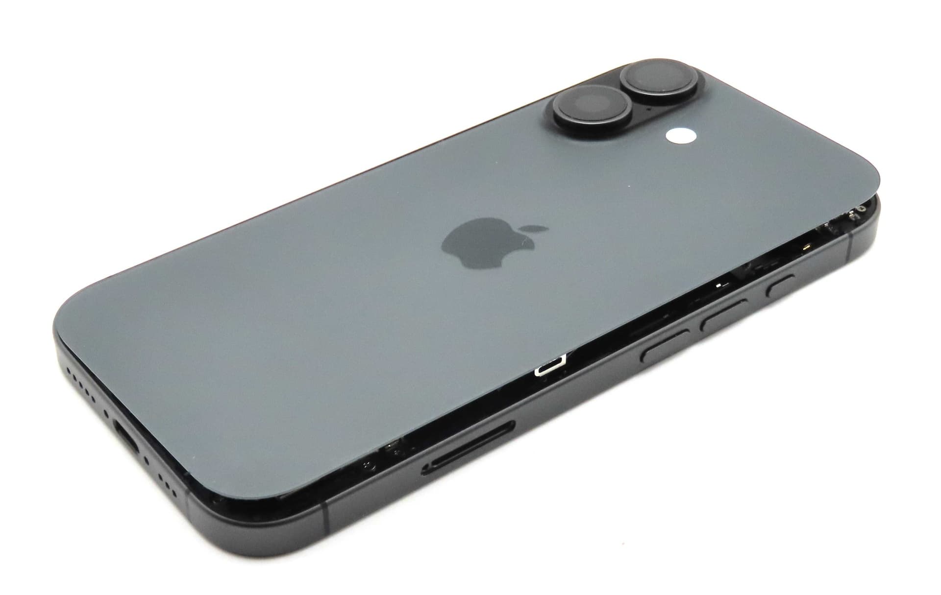 Apple iPhone 17 Back / Battery Cover + Small Parts - Black (Pulled - Grade B) (No Camera) - IP17BH-BK-NC-B - Apple Replacement Part