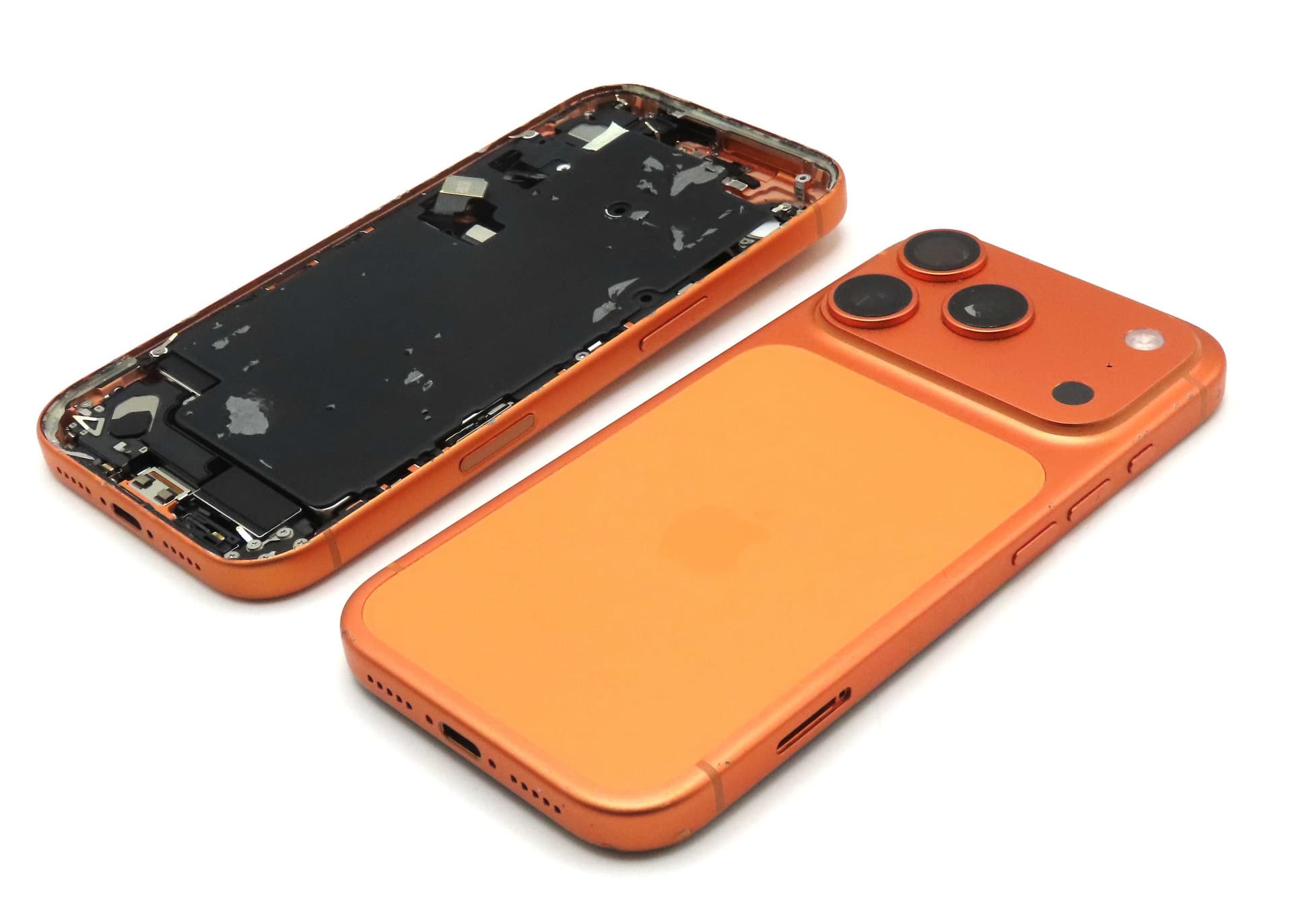 Apple iPhone 17 Pro Back / Battery Cover + Small Parts - Cosmic Orange (Pulled - Grade C) (No Camera) - IP17PRBH-OR-NC-C - Apple Replacement Part