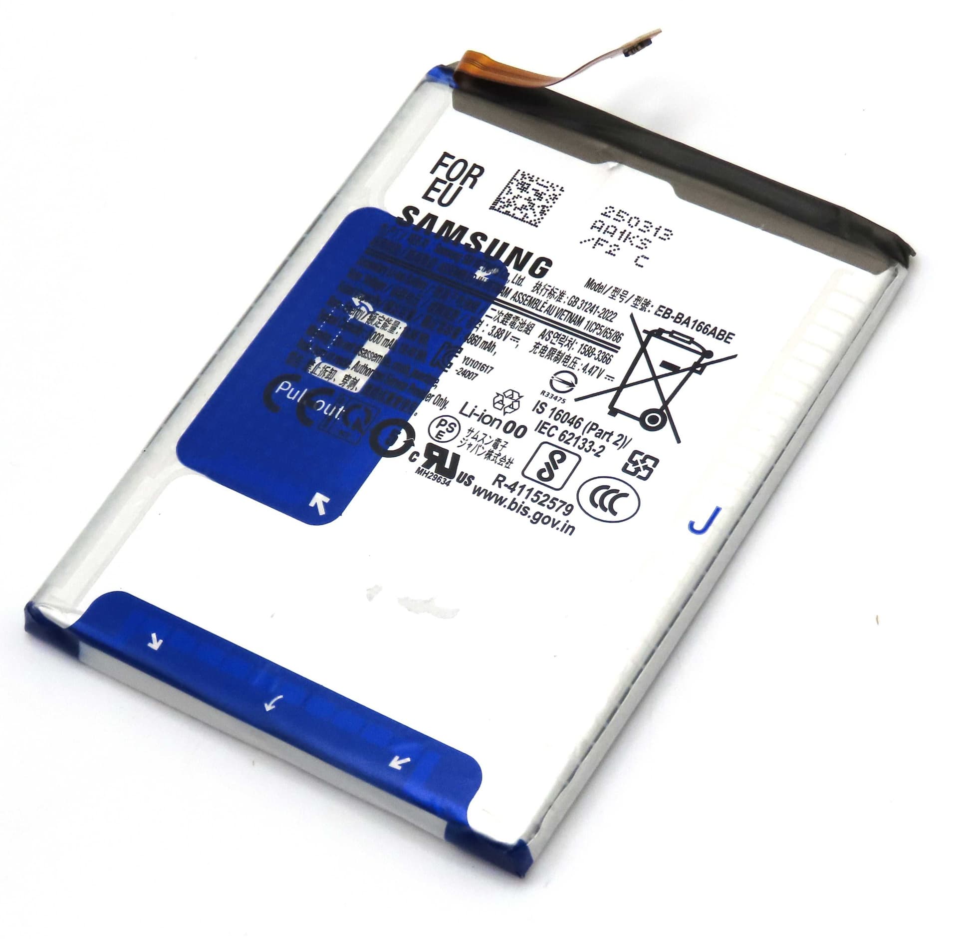 Samsung SM-A165 A166 A266 A175 A176 Galaxy A16 4G / 5G A26 5G/ A17 4G / A17 5G EB-BA166ASE 4860mAh Battery (Pulled) - GH82-36255A-A - Samsung Replacement Part