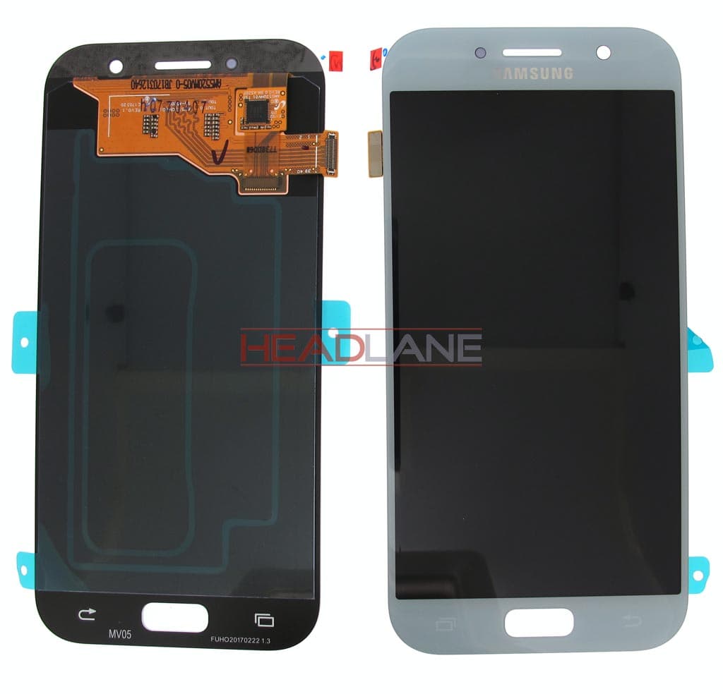 Samsung SM-A520 Galaxy A5 (2017) LCD Display / Screen + Touch - Blue - GH97-19733C - Samsung Replacement Part
