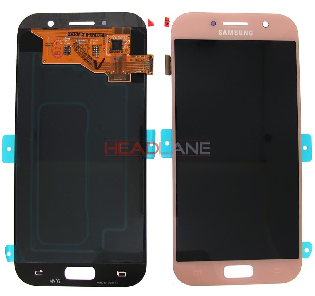 Samsung SM-A520 Galaxy A5 (2017) LCD Display / Screen + Touch - Pink - GH97-19733D - Samsung Replacement Part