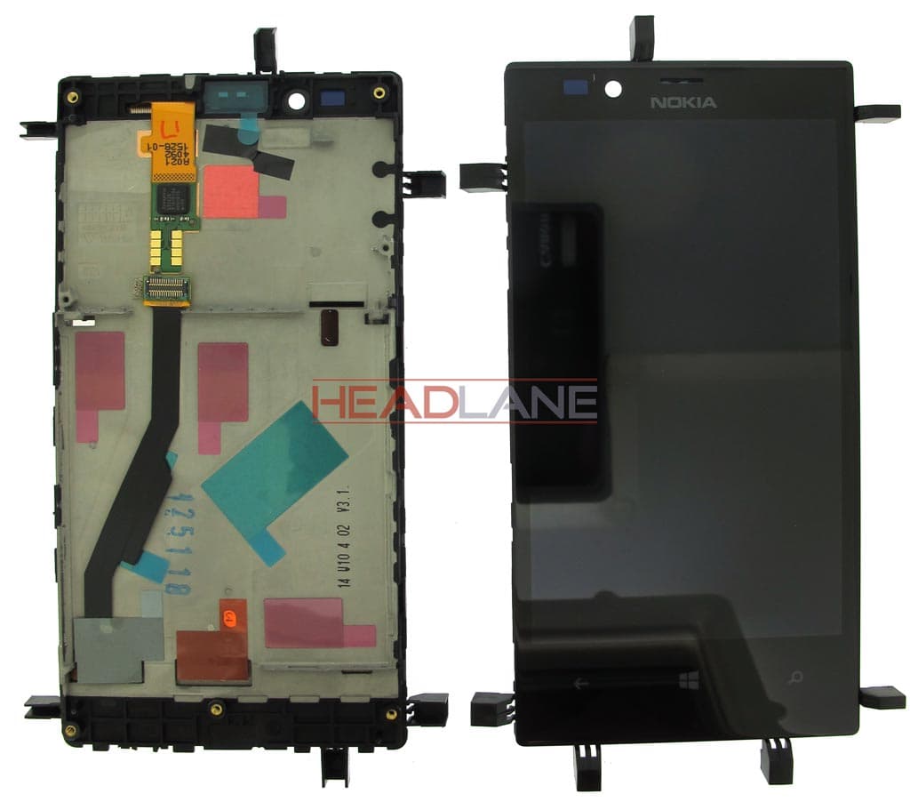 Nokia Lumia 720 LCD Display / Screen + Touch - Black - 00809K8 - Nokia Replacement Part