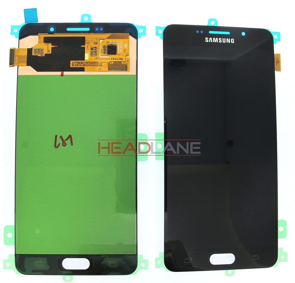 Samsung SM-A710 Galaxy A7 (2016) LCD Display / Screen + Touch - Black - GH97-18229B - Samsung Replacement Part