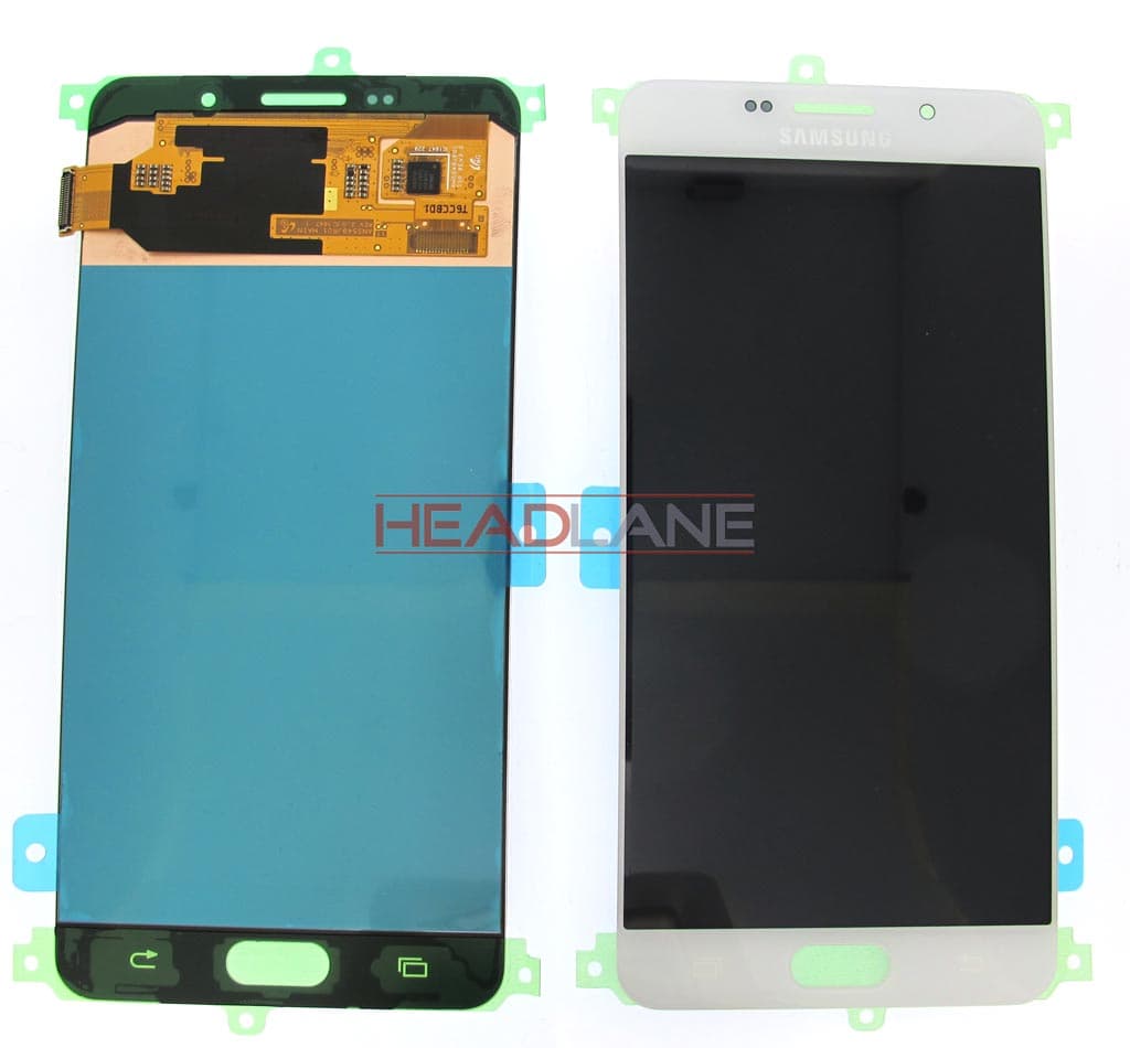Samsung SM-A710 Galaxy A7 (2016) LCD Display / Screen + Touch - White - GH97-18229C - Samsung Replacement Part