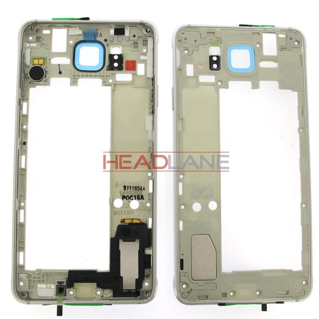 Samsung SM-G850 Galaxy Alpha Middle Cover / Chassis - Silver - GH96-07649A - Samsung Replacement Part