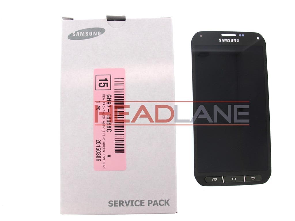 Samsung SM-G870 Galaxy S5 Active LCD Display / Screen + Touch - Green - GH97-16088C - Samsung Replacement Part