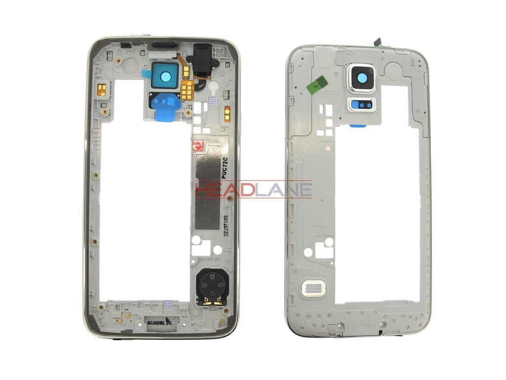 Samsung SM-G900F Galaxy S5 Middle Cover / Chassis - Black - GH96-07236B - Samsung Replacement Part
