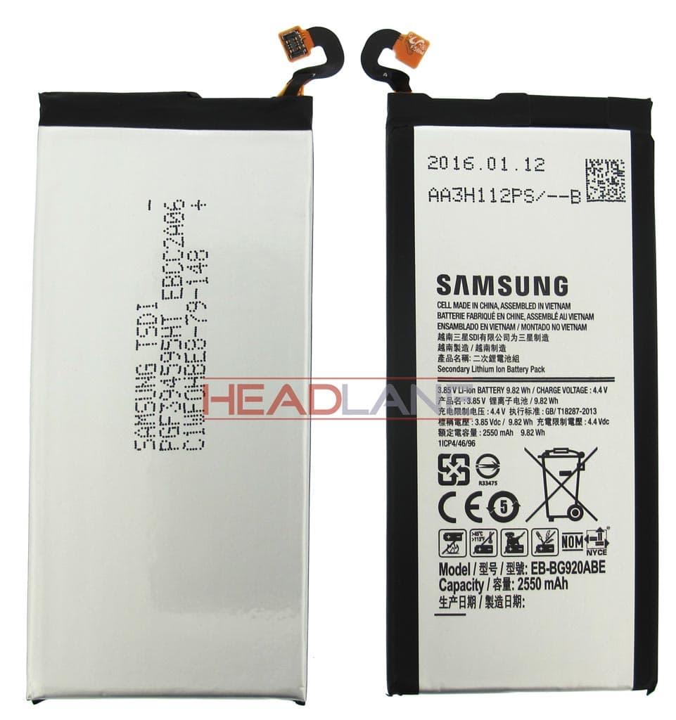 Samsung SM-G920F Galaxy S6 EB-BG920ABE 2550mAh Battery - GH43-04413B - Samsung Replacement Part