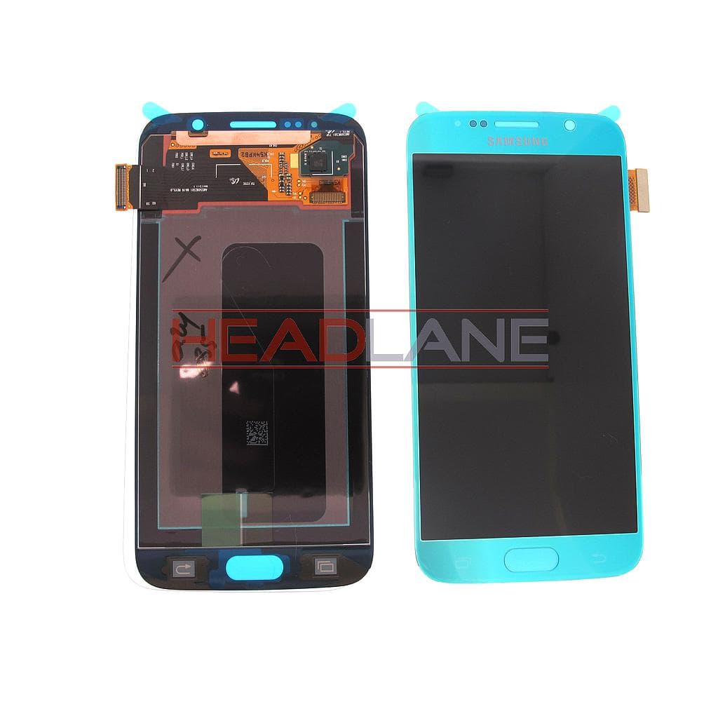 Samsung SM-G920F Galaxy S6 LCD Display / Screen + Touch - Blue - GH97-17260D - Samsung Replacement Part