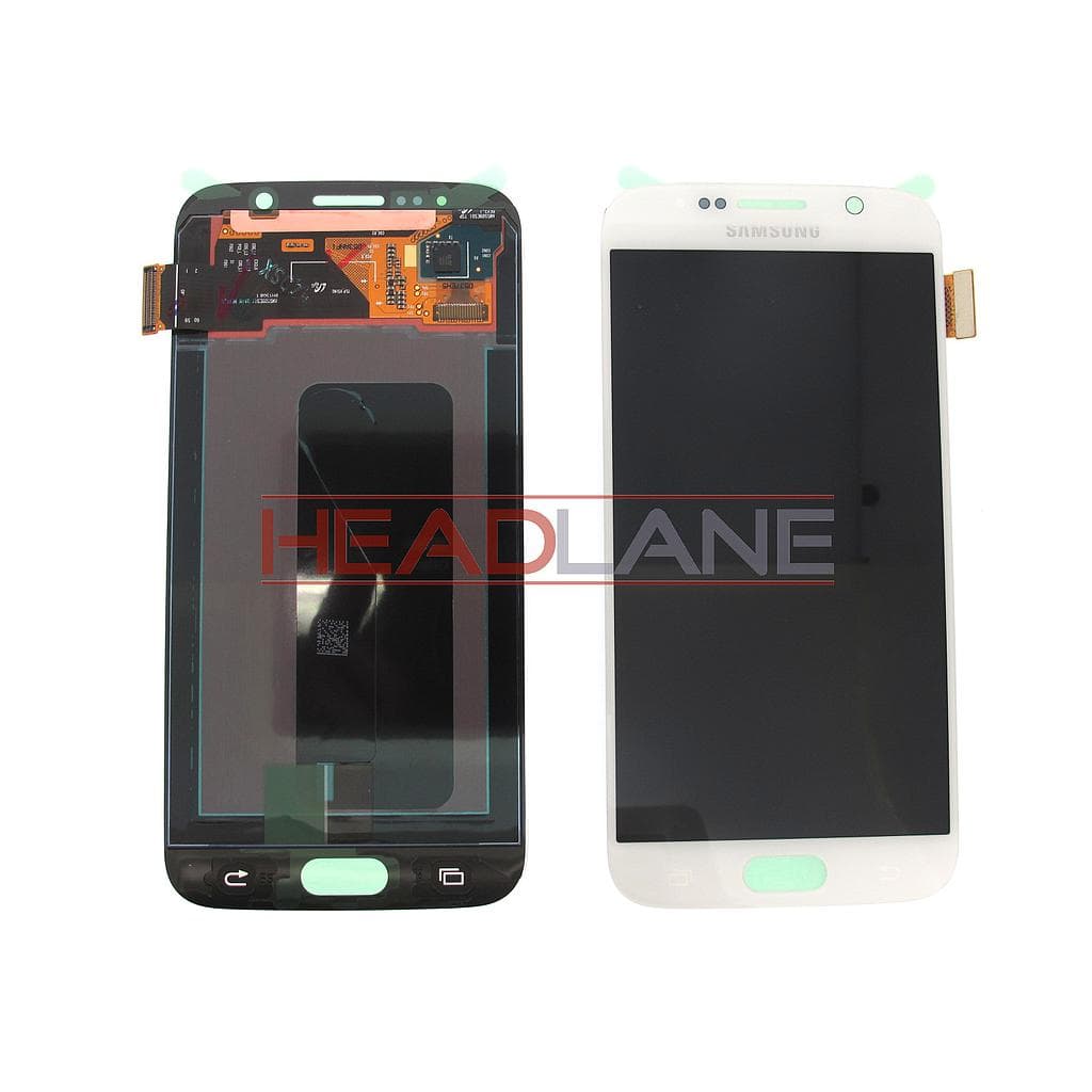 Samsung SM-G920F Galaxy S6 LCD Display / Screen + Touch - White - GH97-17260B - Samsung Replacement Part