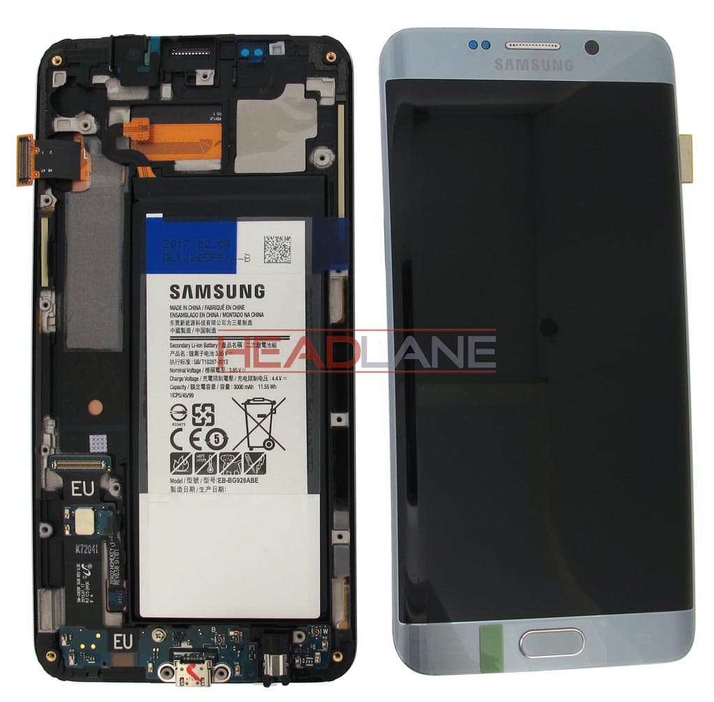 Samsung SM-G928F Galaxy S6 Edge+ LCD Display / Screen + Touch + Battery - Silver