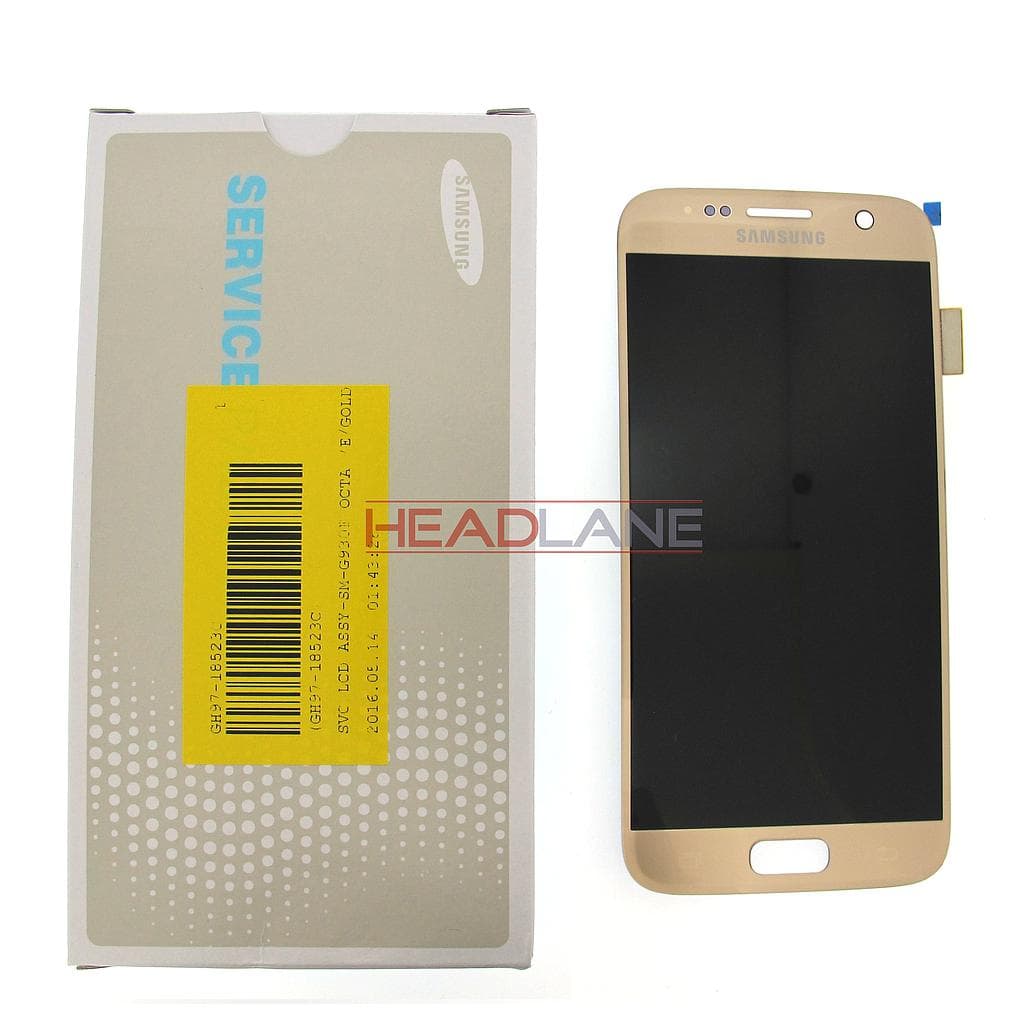 Samsung SM-G930F Galaxy S7 LCD Display / Screen + Touch - Gold - GH97-18523C - Samsung Replacement Part