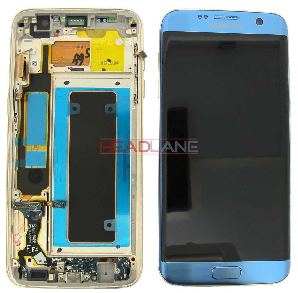 Samsung SM-G935F Galaxy S7 Edge LCD Display / Screen + Touch - Coral Blue - GH97-18767G - Samsung Replacement Part