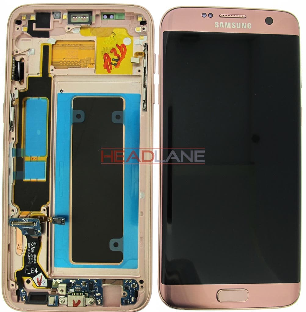 Samsung SM-G935F Galaxy S7 Edge LCD Display / Screen + Touch - Pink Gold - GH97-18533E - Samsung Replacement Part