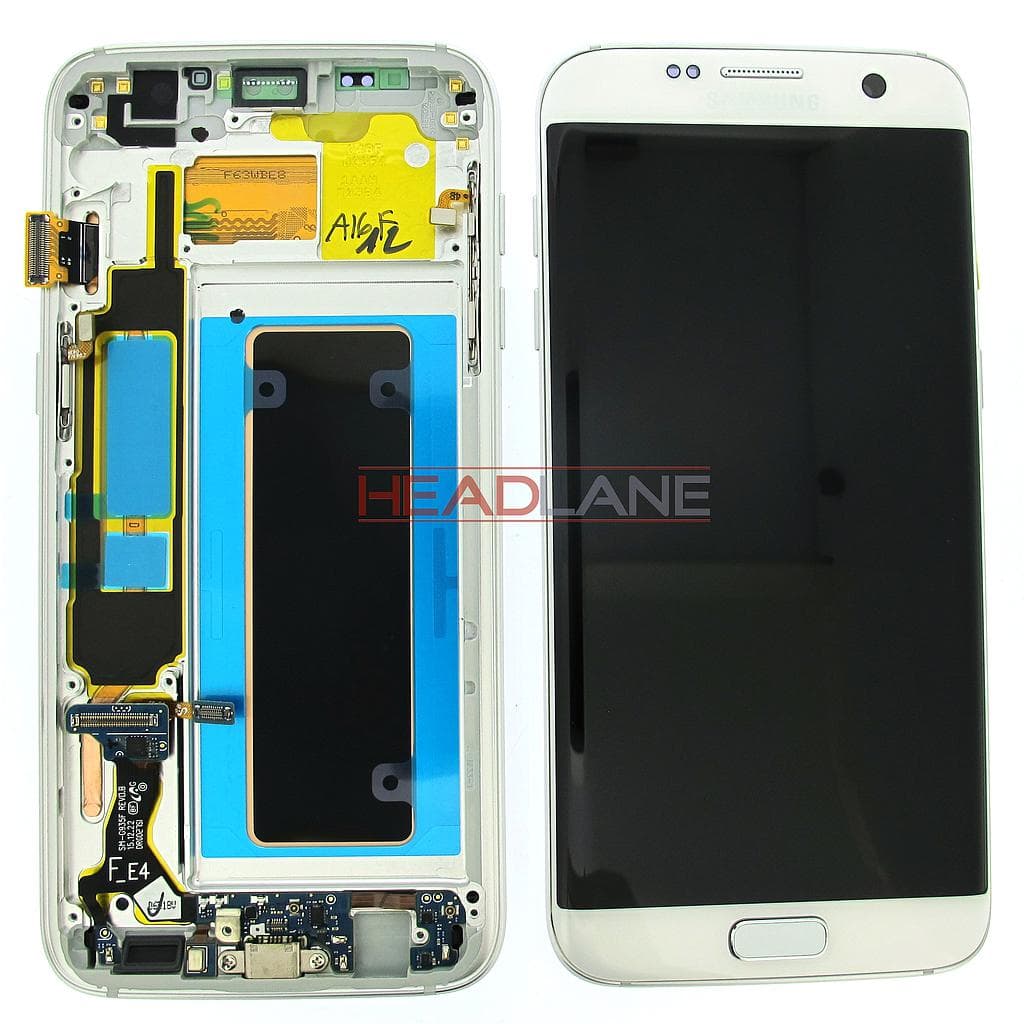 Samsung SM-G935F Galaxy S7 Edge LCD Display / Screen + Touch - White - GH97-18533D - Samsung Replacement Part