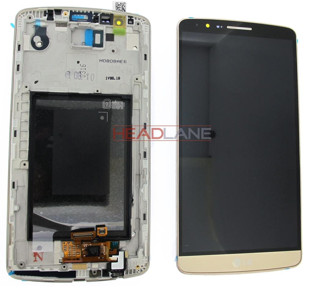 LG D850 D855 G3 LCD Display / Touch Screen - Gold - ACQ87190303 - LG Replacement Part