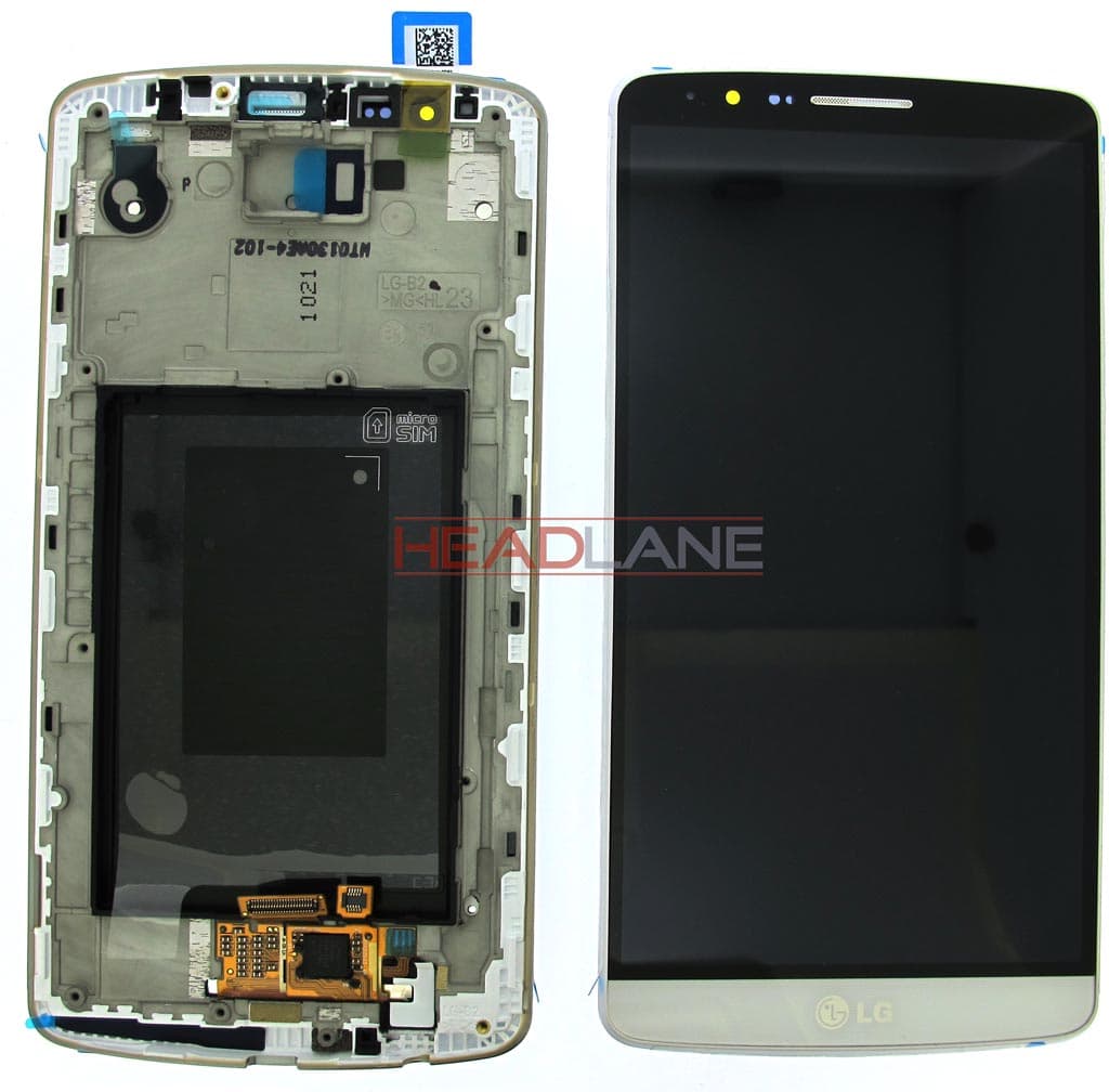 LG D850 D855 G3 LCD Display / Touch Screen - White - ACQ87190301 - LG Replacement Part