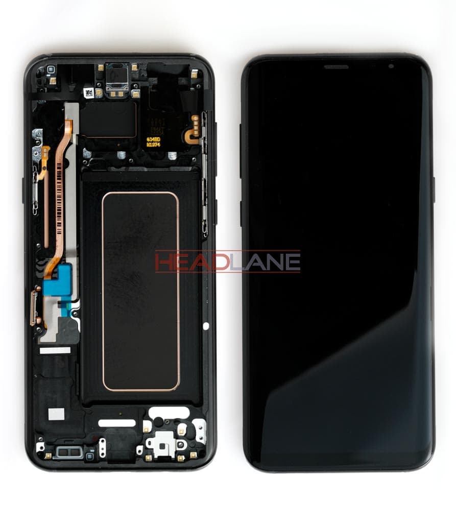 Samsung SM-G955 Galaxy S8+ LCD Display / Screen + Touch - Black - GH97-20470A - Samsung Replacement Part