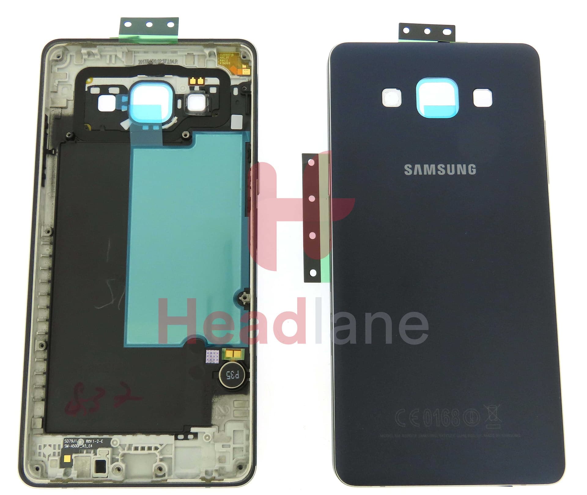 Samsung SM-A500 Galaxy A5 Middle Cover / Chassis - Black - GH96-08241B - Samsung Replacement Part