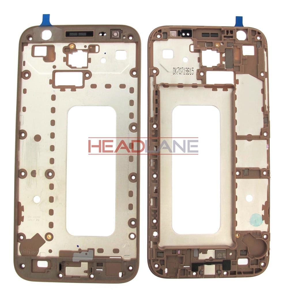Samsung SM-J330 Galaxy J3 (2017) Front Case - Gold - GH98-41911C - Samsung Replacement Part
