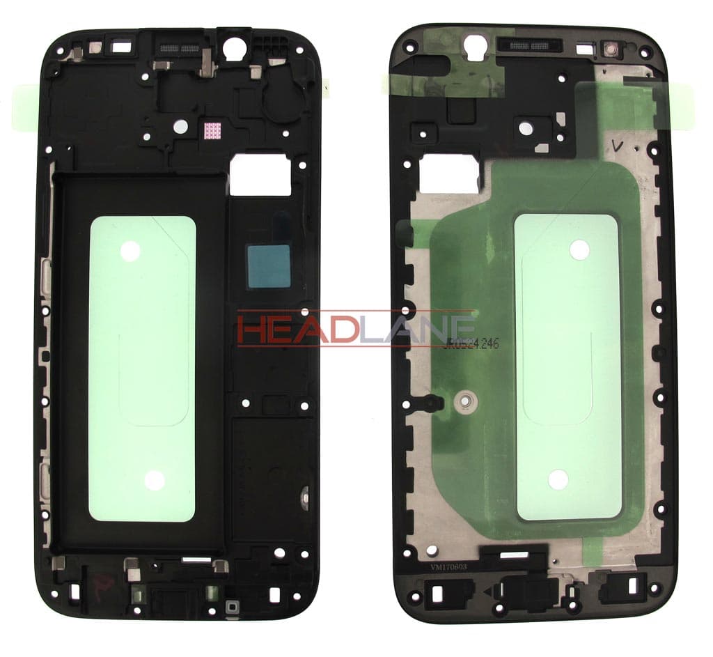 Samsung SM-J530 Galaxy J5 (2017) Front Case - Black - GH98-41314A - Samsung Replacement Part