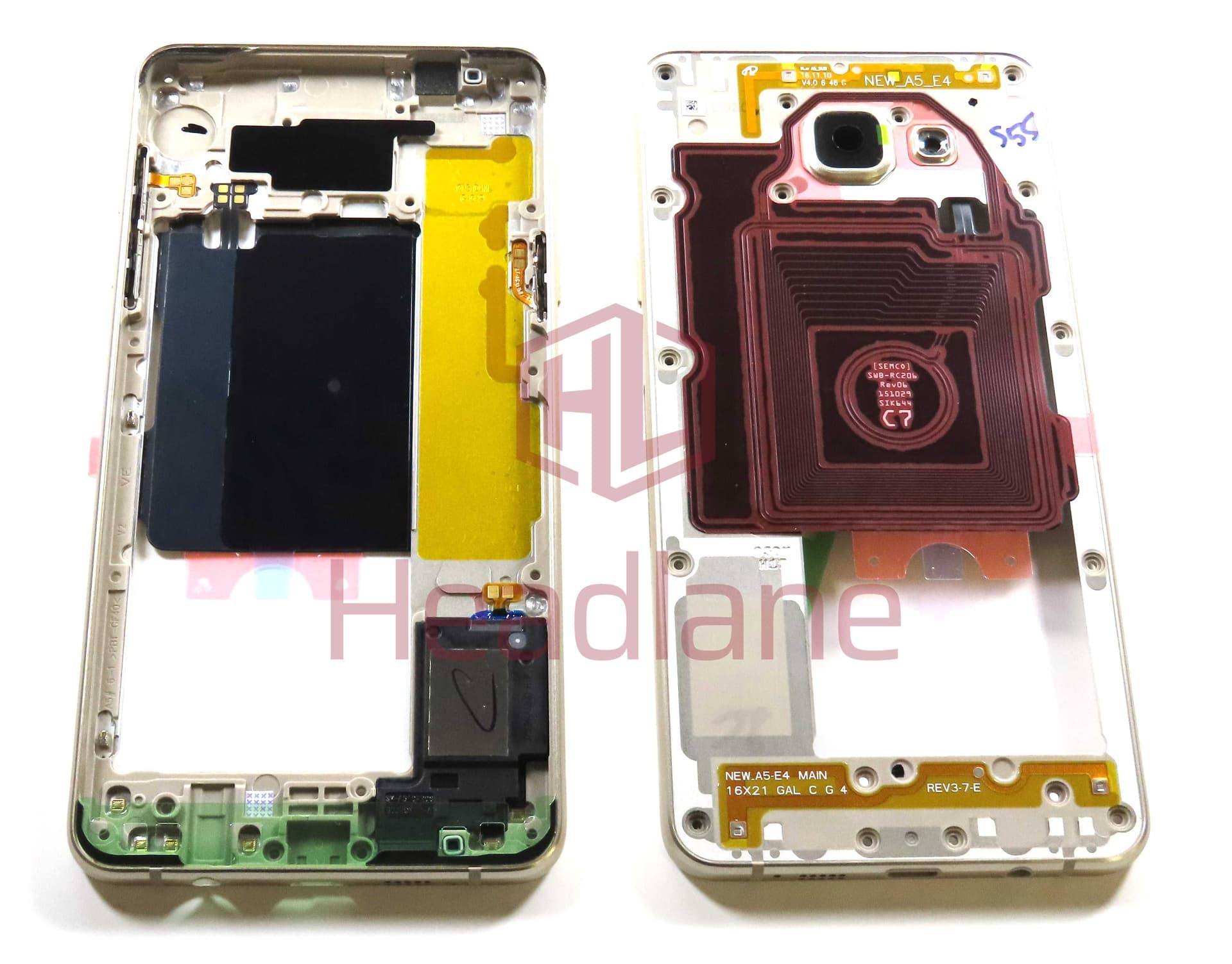 Samsung SM-A510 Galaxy A5 (2016) Middle Cover / Chassis - Gold - GH96-09392A - Samsung Replacement Part
