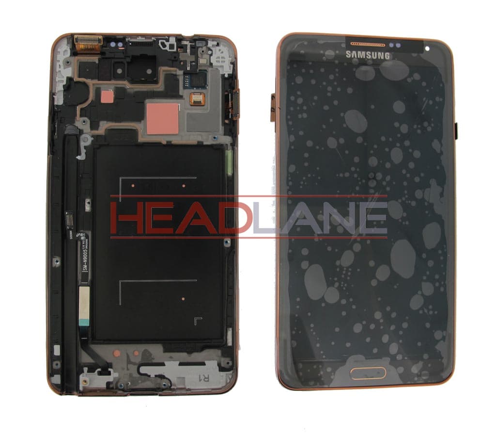 Samsung SM-N9005 Galaxy Note 3 LTE LCD Display / Screen + Touch - Black Gold - GH97-15209F - Samsung Replacement Part