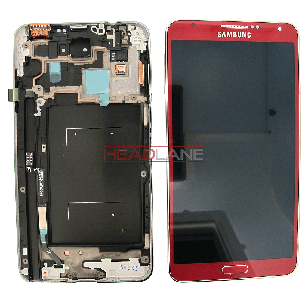 Samsung SM-N9005 Galaxy Note 3 LTE LCD Display / Screen + Touch - Red - GH97-15209D - Samsung Replacement Part